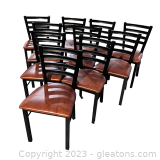 Set of 10 Nice Metal Dining Chairs