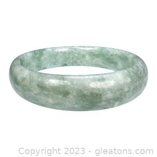 Jade Bangle Bracelet Light Green 
