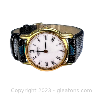 Ladies Raymond Weil 18k Gold Electroplated Watch