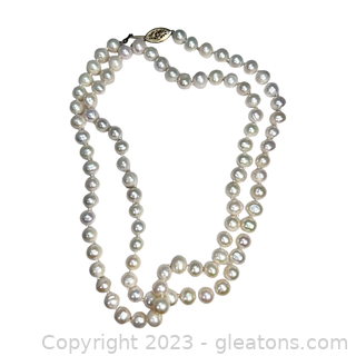 Hand Knotted 32" Freshwater Pearl Necklace
