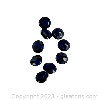 Parcel of Round Blue Sapphires Approx. .75 CTS!