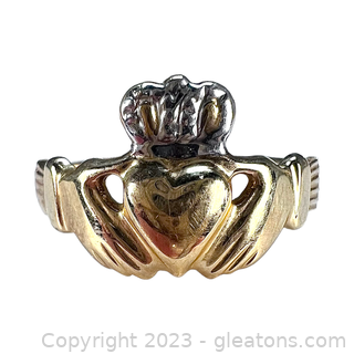 10kt Two-Tone Claddagh Ring