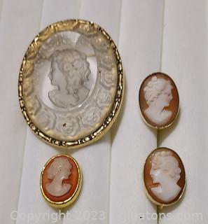 Collection of Cameo Costume Jewelry