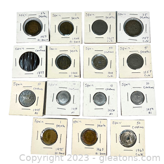 Collection of Valuable Coins from Spain