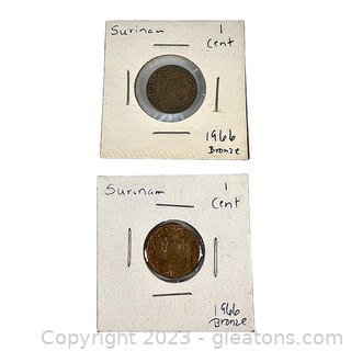 Two Collectible Coins from Suriname