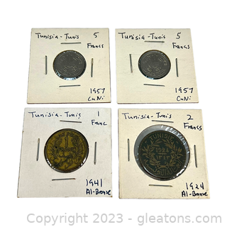 Collection of Valuable Coins from Tunisia-Tunis