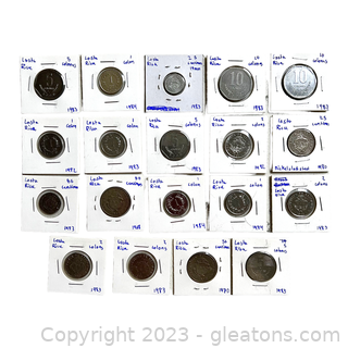 Large Collection of Valuable Coins from Costa Rica