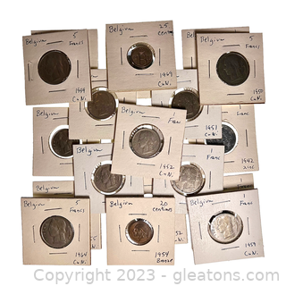 Collection of Valuable Coins from Belgium