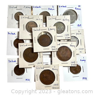 Collection of Valuable Coins from Ireland