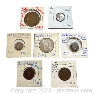Collection of Valuable Coins from India-Native State