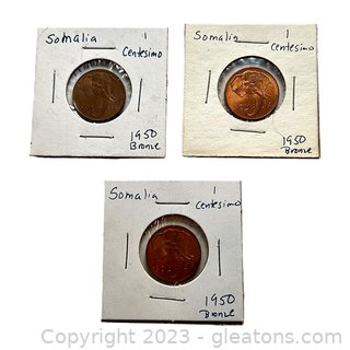 Three Collectible Coins from Somalia