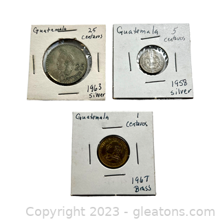 Collection of Valuable Coins from Guatemala