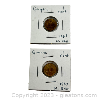 Two Collectible Coins from Guyana