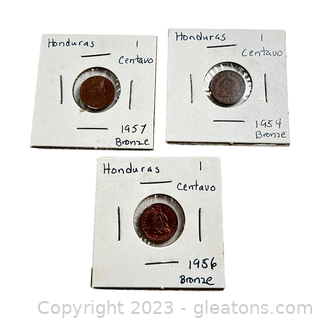Three Collectible Coins from Honduras