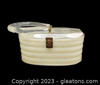 1950’s Creamy Ivory Lucite Purse