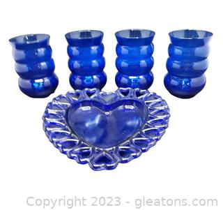 Stunning Cobalt Blue Glass Pieces