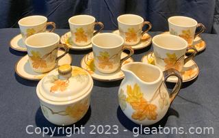 16pc. Franciscan October Cup/Saucer/Cream/Sugar     