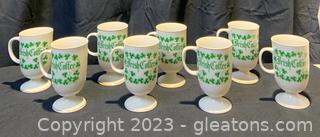 Eight Footed Porcelain Irish Coffee Mugs 