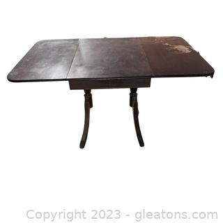 Antique Claw Foot Table with Drop Leaf Sides