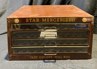 Vintage Star Mercerized Metal Thread Cabinet 