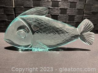 Glass Fish Figurine Paperweight 
