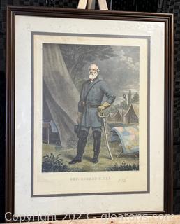 Gen Robert Lee Framed Print Published by Old World Prints Inc.