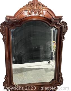 Elaborately Carved Vintage Wall Mirror 