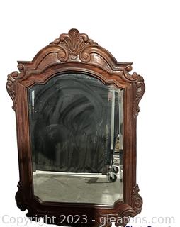 Elaborately Carved Vintage Wall Mirror 