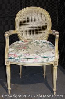 Vintage Cane Back Arm Chair