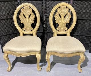 Collezione Europa Furniture - Pair Renaissance Side Chairs