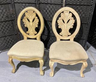 Collezione Europa Furniture -Pair Renaissance Side Chairs