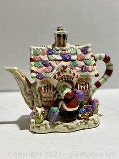 Candy Lane Express Gingerbread House Teapot from Fitz and Floyd