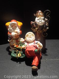 Trio of Unique Santas