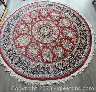 Gorgeous Round Hand Knitted Area Rug 