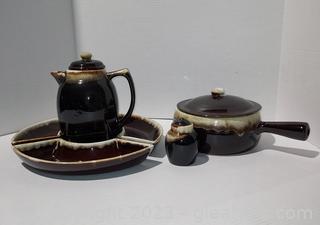 Vintage Brown Stoneware Pieces 