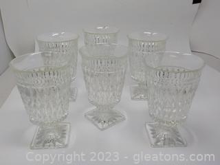 Set of 6 Indiana Glass Mt. Vernon Clear Tea Glasses