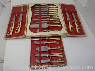 19 Piece Set of Sheffield English Stainless Steel Knives and More