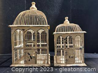 Darling Wood Bird Cages (Lot of 2) 