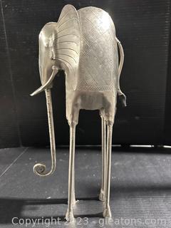 Decorative Metal Elephant Figurine 