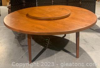 Beautiful Round Dining Table with Lazy Susan Made in Pawleys Island 