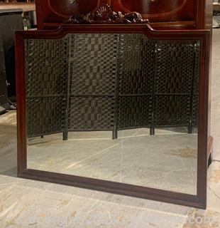 Solid Mahogany Beveled Wall Mirror by Lexington Furniture 