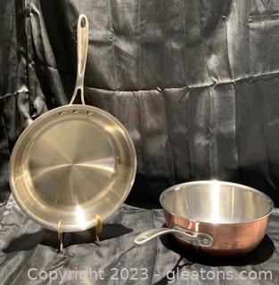 Pair of Calphalon Copper Cookware/Pans    