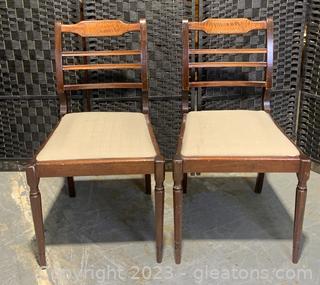 Pair of English Regency Mahogany Side Chairs 