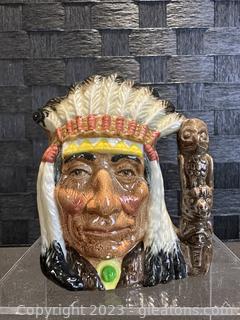 Vintage Royal Doulton North American Indian Toby Mug 