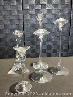Crystal Candlestick Lot