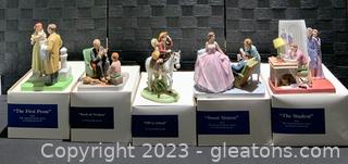 Five Porcelain Normal Rockwell Figurines- Including “Sweet Sixteen” and “First Prom” 