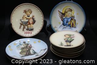 Ten Decorative Hand Painted Hummel Plates