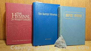 Trio of Church Hymnal Books 