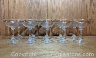 Late 50s-Early 60s Prairie Gold Champagne Coupes 
