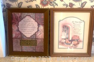 Two Inspirational Framed Pieces